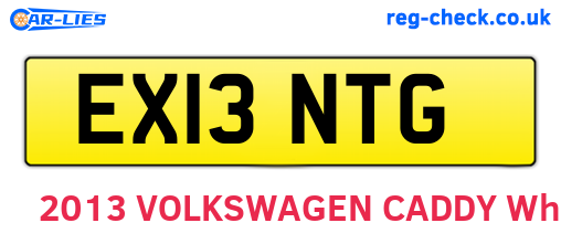 EX13NTG are the vehicle registration plates.
