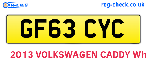 GF63CYC are the vehicle registration plates.