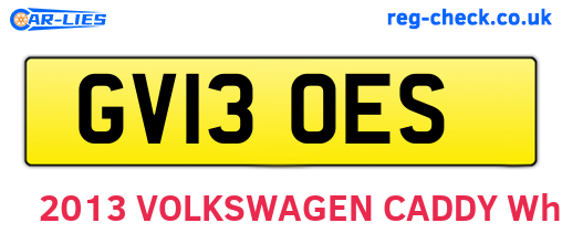 GV13OES are the vehicle registration plates.