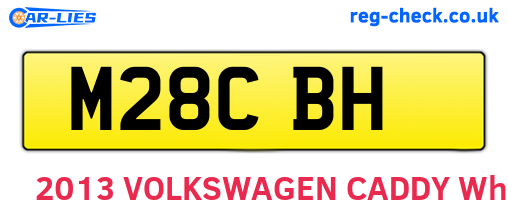 M28CBH are the vehicle registration plates.