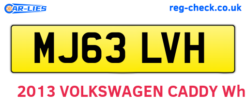 MJ63LVH are the vehicle registration plates.