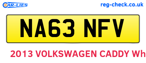 NA63NFV are the vehicle registration plates.