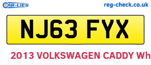 NJ63FYX are the vehicle registration plates.