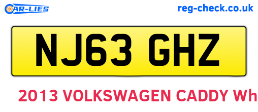 NJ63GHZ are the vehicle registration plates.