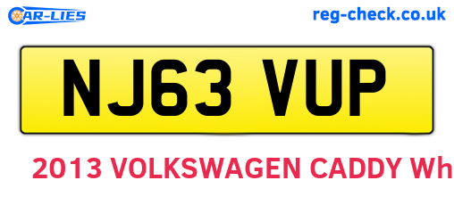 NJ63VUP are the vehicle registration plates.