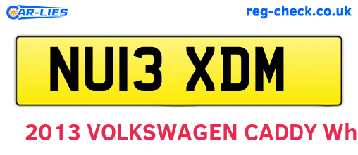 NU13XDM are the vehicle registration plates.