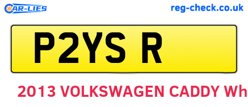 P2YSR are the vehicle registration plates.