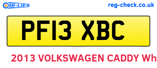PF13XBC are the vehicle registration plates.