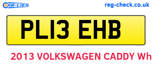 PL13EHB are the vehicle registration plates.