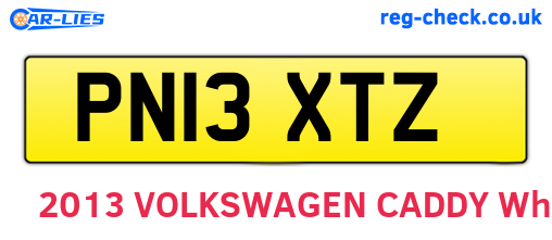 PN13XTZ are the vehicle registration plates.