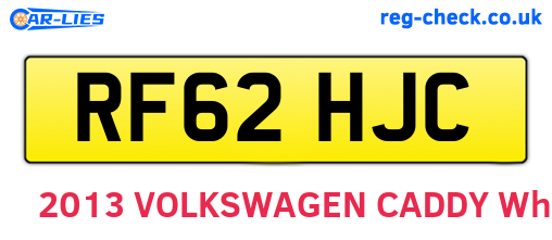 RF62HJC are the vehicle registration plates.