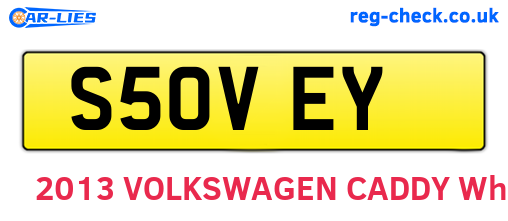 S50VEY are the vehicle registration plates.