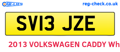SV13JZE are the vehicle registration plates.