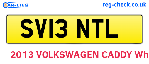 SV13NTL are the vehicle registration plates.
