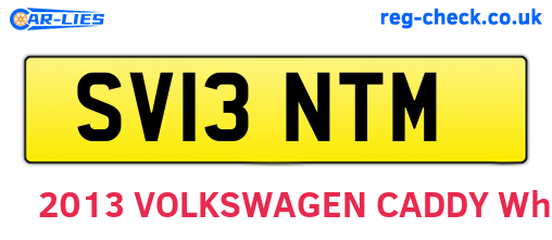 SV13NTM are the vehicle registration plates.