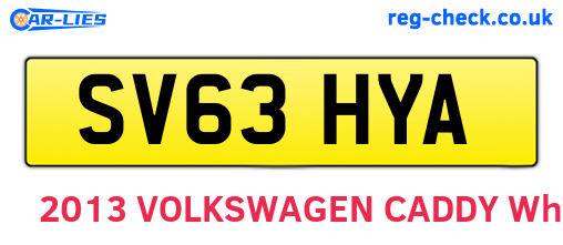 SV63HYA are the vehicle registration plates.