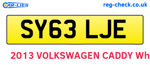 SY63LJE are the vehicle registration plates.
