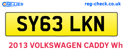 SY63LKN are the vehicle registration plates.