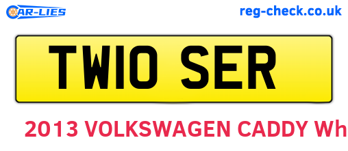 TW10SER are the vehicle registration plates.