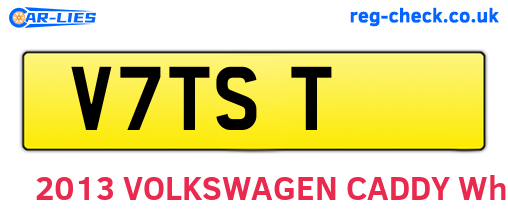 V7TST are the vehicle registration plates.