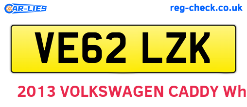 VE62LZK are the vehicle registration plates.