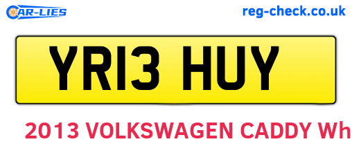 YR13HUY are the vehicle registration plates.