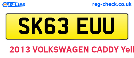 SK63EUU are the vehicle registration plates.