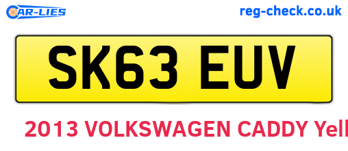 SK63EUV are the vehicle registration plates.