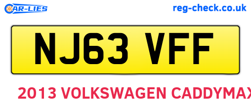 NJ63VFF are the vehicle registration plates.