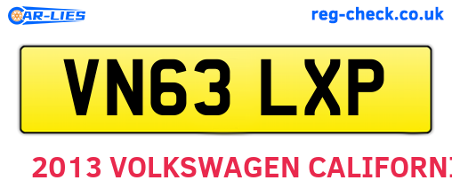 VN63LXP are the vehicle registration plates.