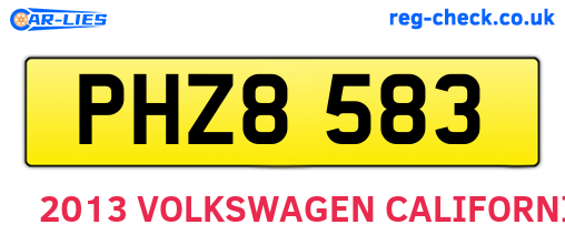 PHZ8583 are the vehicle registration plates.