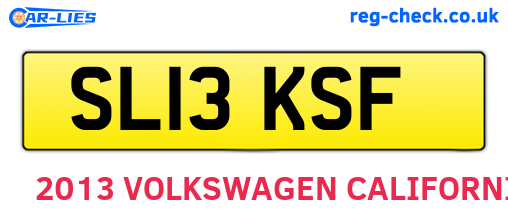 SL13KSF are the vehicle registration plates.
