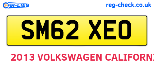 SM62XEO are the vehicle registration plates.