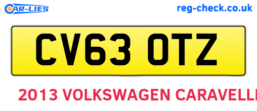 CV63OTZ are the vehicle registration plates.