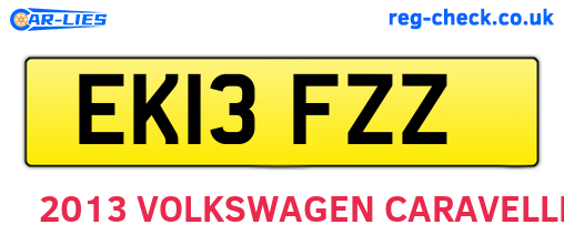 EK13FZZ are the vehicle registration plates.