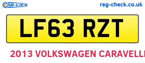 LF63RZT are the vehicle registration plates.
