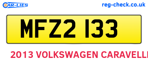 MFZ2133 are the vehicle registration plates.
