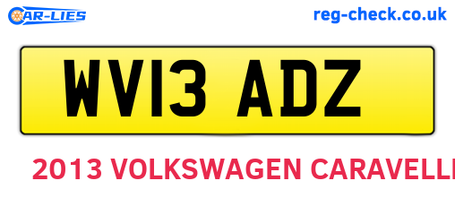 WV13ADZ are the vehicle registration plates.