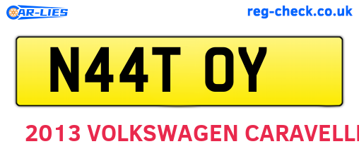 N44TOY are the vehicle registration plates.