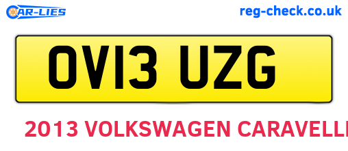 OV13UZG are the vehicle registration plates.