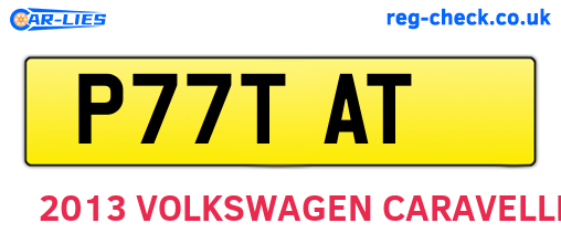 P77TAT are the vehicle registration plates.