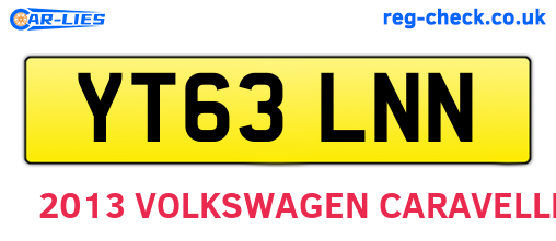 YT63LNN are the vehicle registration plates.