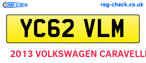 YC62VLM are the vehicle registration plates.