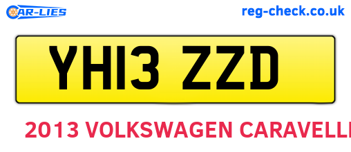 YH13ZZD are the vehicle registration plates.