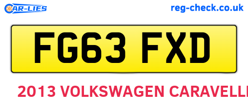 FG63FXD are the vehicle registration plates.