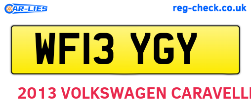 WF13YGY are the vehicle registration plates.