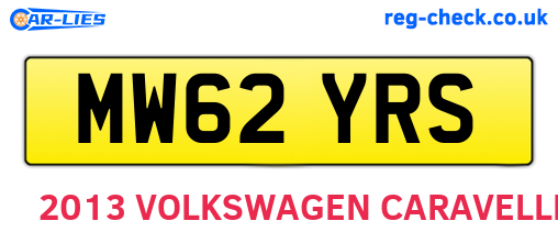 MW62YRS are the vehicle registration plates.