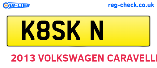 K8SKN are the vehicle registration plates.