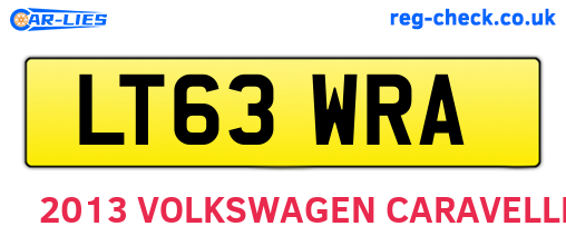 LT63WRA are the vehicle registration plates.
