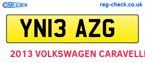 YN13AZG are the vehicle registration plates.